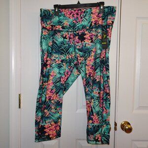 Old Navy Tropical Print 7/8 length Plus Size Leggings